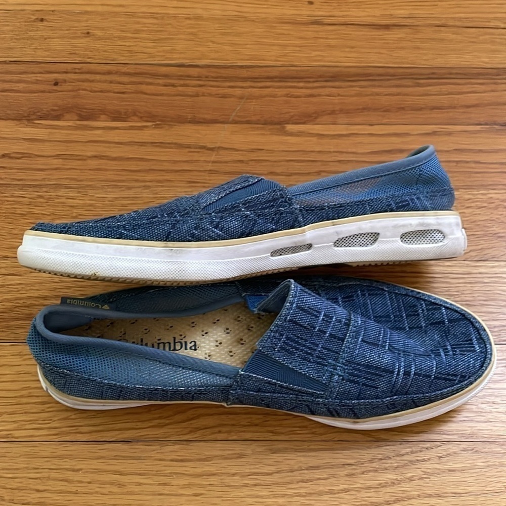 Columbia Women Vulc n Vent Canvas Slip On Sneaker Shoe Loafer Blue Women 6.5 - Picture 7 of 8